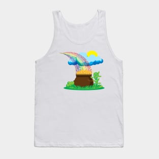 Bitcoin, Rainbow, Pot, Gold, Goblin, Legend, Money Tank Top